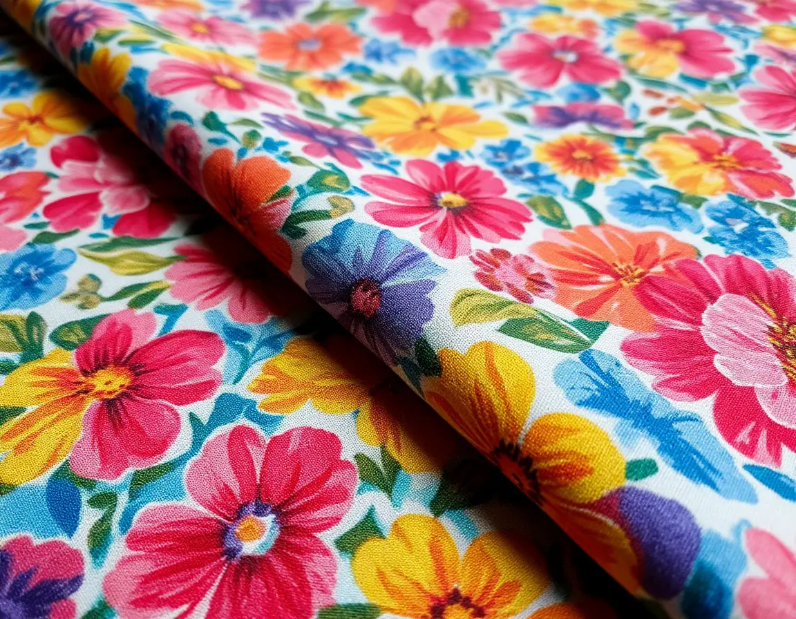 Floral printed fabric