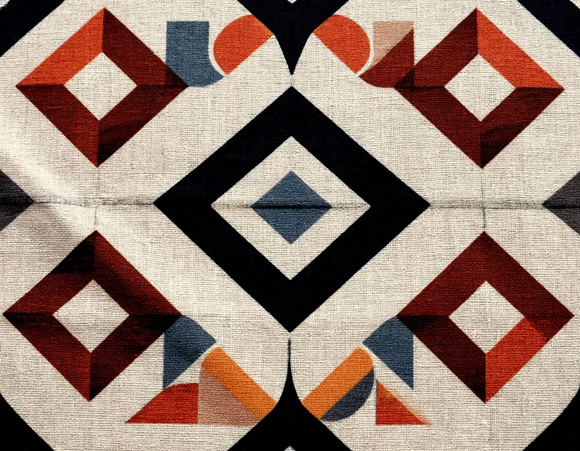 Geometric printed fabric