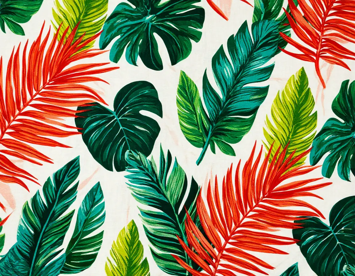 Tropical printed fabric